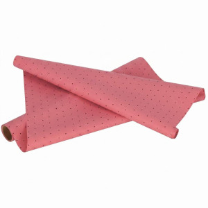 folia satynowa (FM) w kropki czarne 50cm*8,5m
