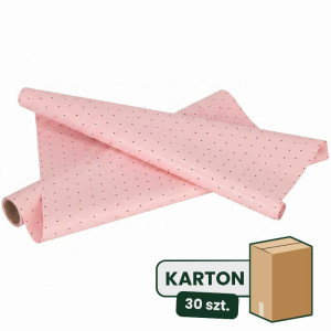 30szt folie satynowe (FM) w kropki czarne 50cm*8,5