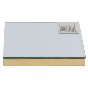 lustro na złotej podstawie wys:2cm szer:15*15cm