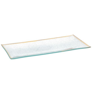 podstawka szklana ze złotym rantem 16*33cm