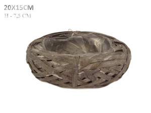 osłonka owalna 20*15cm wys:7cm szara