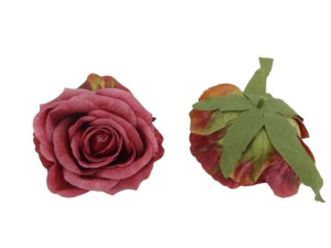 główki róży 3D szer:10cm wys:8cm
