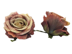 główki róży 3D szer:10cm wys:8cm
