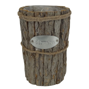 osłonka z kory - wazon wys:30cm szer:18cm