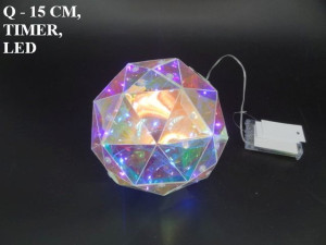 bombka 15cm z oświetleniem led i timerem