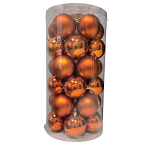 30szt bombki plastikowe szer:6cm copper