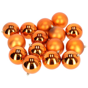 15szt bombki plastikowe szer:8cm copper