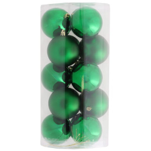 15szt bombki plastikowe szer:8cm green