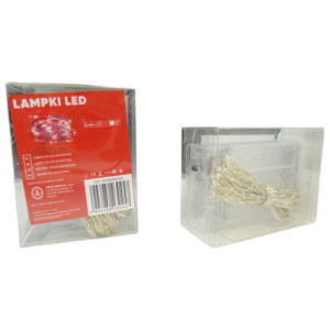 lampki led na druciku 100 diod ( 10m ) białe ciepł