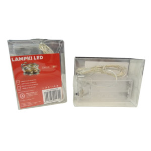 lampki led na druciku 20 diod ( 2m ) białe ciepłe
