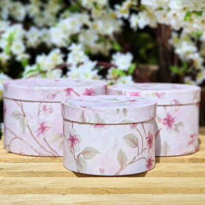 3szt flowerboxy w kwiaty strukturalny papier