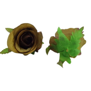 główki róży materiałowe szer:7cm wys:9cm