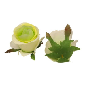 główki róży materiałowe szer:7cm wys:9cm