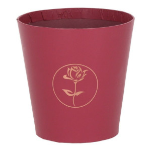 flowerbox-osłonka wys:10,5cm szer:10cm bordowe