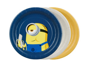 6szt Talerzyki Minionki, 18 cm, mix