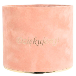 flowerbox Dziękujemy wys:13 szer:15 welur Pastel Peach