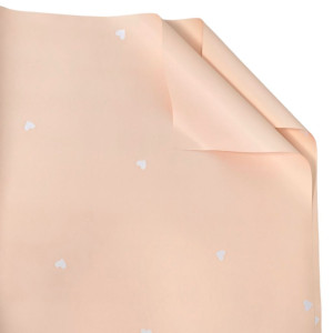 20arkuszy folia satynowa w serca 58cm*58cm
