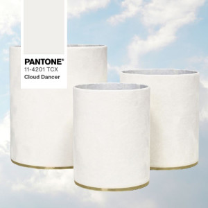 3szt flowerboxy welur Cloud Dancer