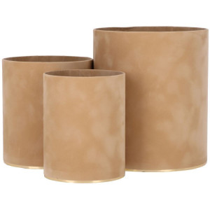 3szt flowerboxy welur Mocha Mousse