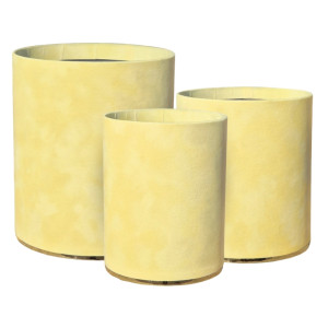 3szt flowerboxy welur żółty pastel