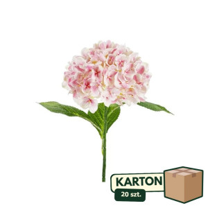 20szt Sztuczny Kwiat - Hortensja Premium, 69 cm, jasny r