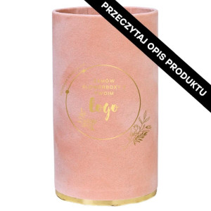 flowerbox wys:11cm szer:6cm welur Pastel Peach