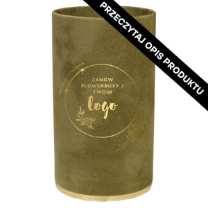 flowerbox wys:11cm szer:6cm welur matcha latte
