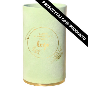 flowerbox wys:11cm szer:6cm zielony pastel