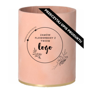 flowerbox wys:13cm szer:10cm welur Pastel Peach