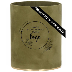 flowerbox wys:13cm szer:10cm welur matcha latte