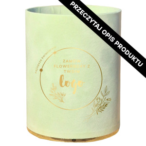 flowerbox wys:13cm szer:10cm welur zielony pastel