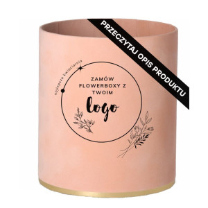 flowerbox wys:14cm szer:12cm welur Pastel Peach