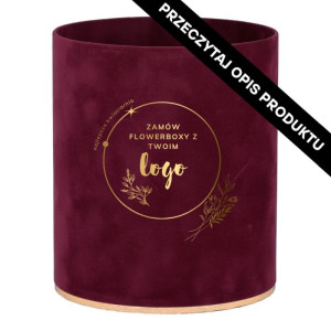 flowerbox wys:18cm szer:15cm welur bordowy