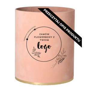 flowerbox wys:18cm szer:15cm welur Pastel Peach