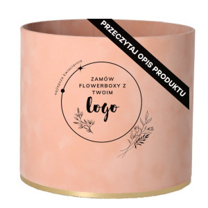 flowerbox wys:18cm szer:20cm welur Pastel Peach