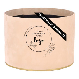 flowerbox wys:18cm szer:25cm welur kremowy