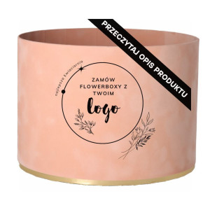 flowerbox wys:18cm szer:25cm welur Pastel Peach