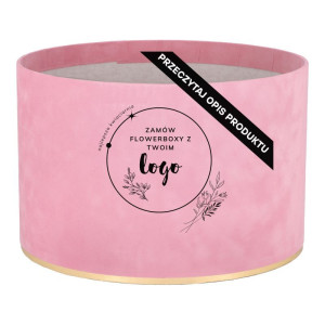 flowerbox wys:20cm szer:30cm welur jasnoróżowy