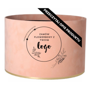 flowerbox wys:20cm szer:30cm welur Pastel Peach