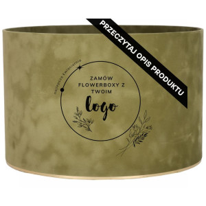 flowerbox wys:20cm szer:30cm welur matcha latte