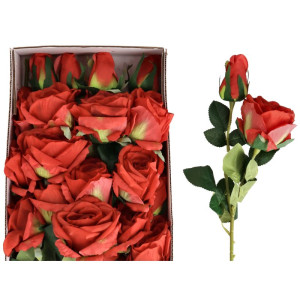 24szt róże 3D na łodydze z pąkiem wys:68cm