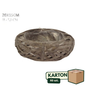60szt osłonka owalna 20*15cm wys:7cm szara