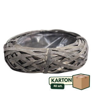 40szt osłonka owalna 25*18cm wys:8cm szara
