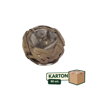 80szt osłonka okrągła szer:15cm wys:6,5cm szara