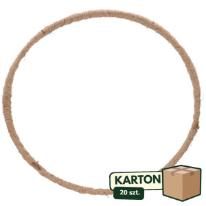 20szt ring metalowy podwójny owijany jutą szer:40cm