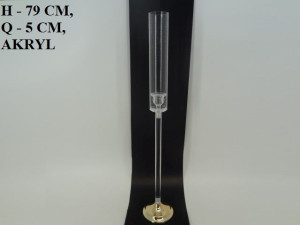 świecznik akrylowy na świece stołową wys:79cm
