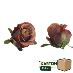 216szt główki róży 3d w pąku wys:8cm szer:7cm