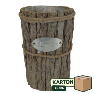 10szt osłonka z kory - wazon wys:30cm szer:18cm