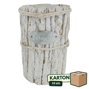 10szt osłonka z kory - wazon wys:30cm szer:18cm