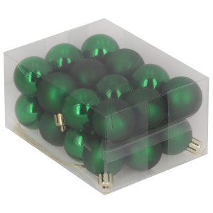 24szt bombki plastikowe szer:3cm green